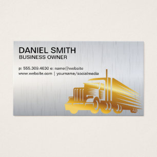 Cartes De Visite Semi-véhicule Gold   Chauffeur de camion