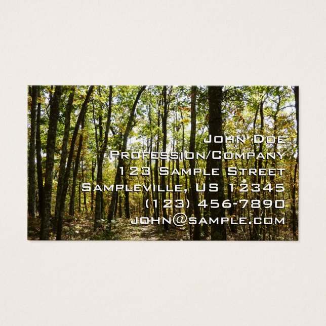 Cartes De Visite Sentier des Appalaches en octobre à Shenandoah (Devant)