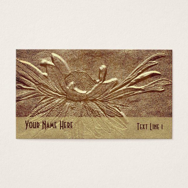 Cartes De Visite Sepia Brown Daisy (Devant)