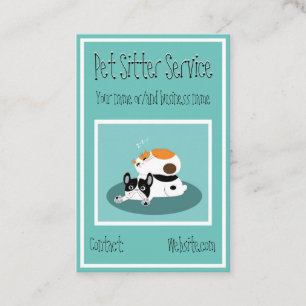 Cartes de visite - Service de garde d'animaux