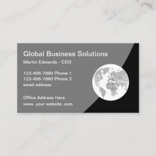 Cartes de visite Services commerciaux mondiaux