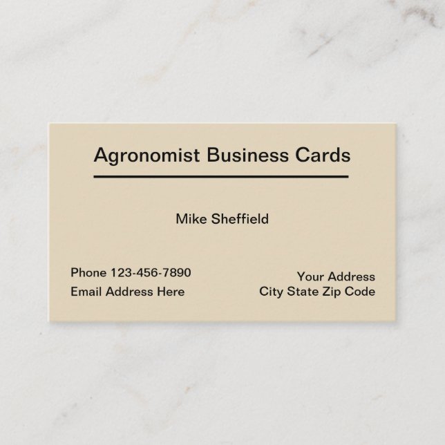 Cartes de visite Services d'agronome (Devant)