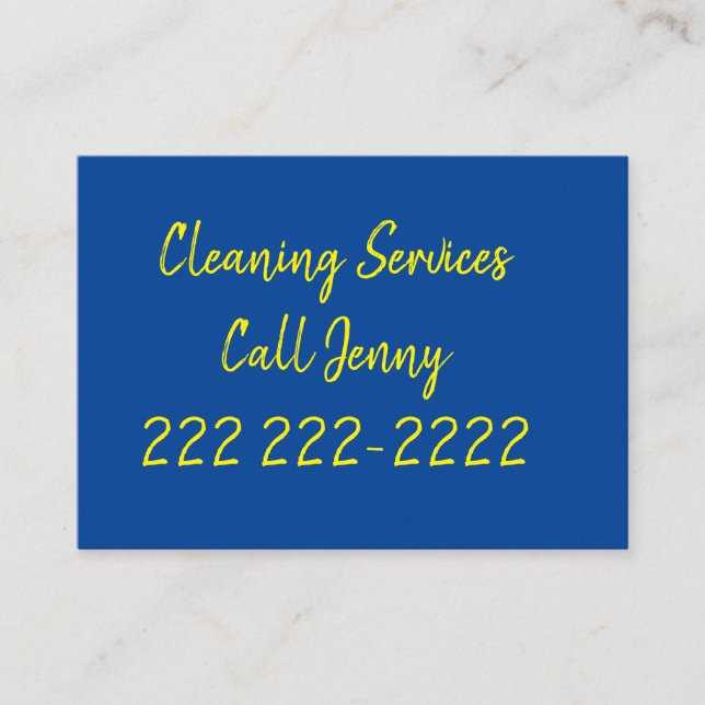 Cartes de visite, Services de nettoyage (Devant)