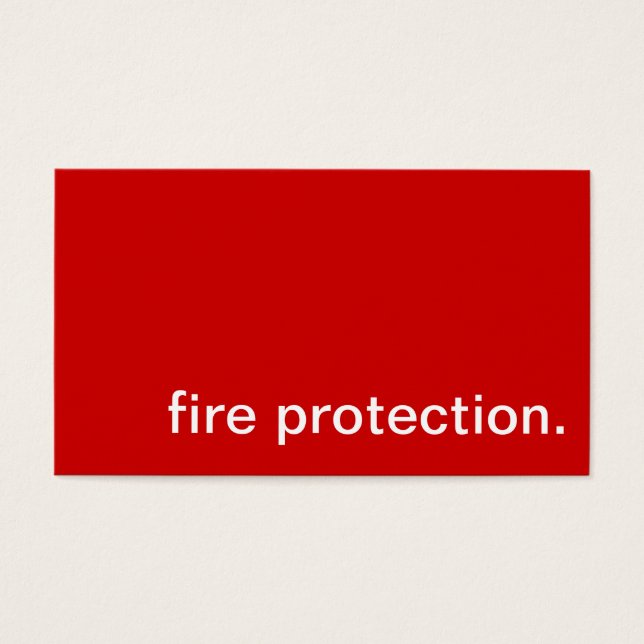 Cartes De Visite Services de protection incendie (Devant)