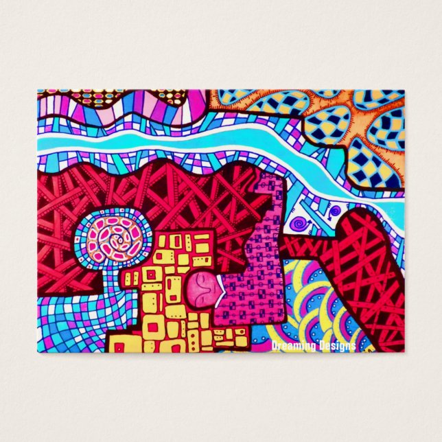 Cartes De Visite Shaman à fleurs et conceptions de rêve (Devant)