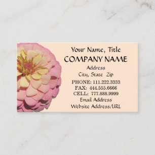 cartes de visite - Sherbet Zinnia