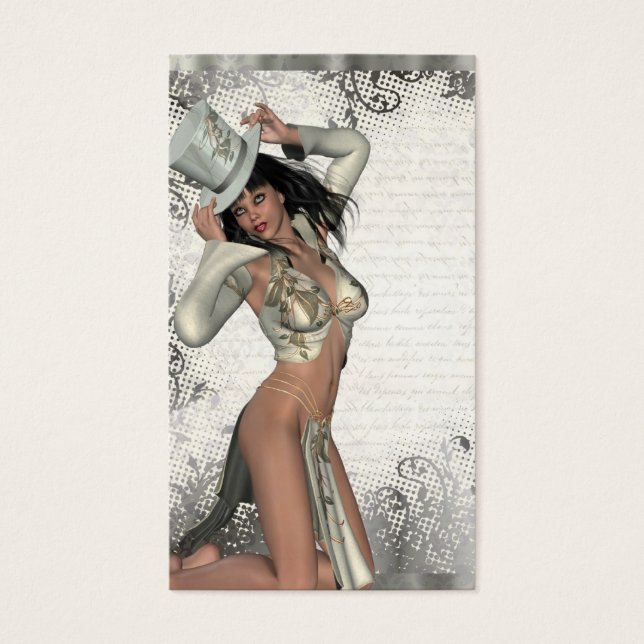 Cartes De Visite Shogirl en argent (Devant)