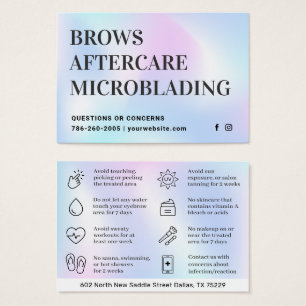 Cartes De Visite Signature UV Gloss Holographic Brosses post-soins