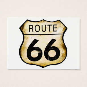 Cartes De Visite Signe vintage de l'itinéraire 66