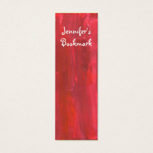 Cartes De Visite Signet Abstrait rouge rustique