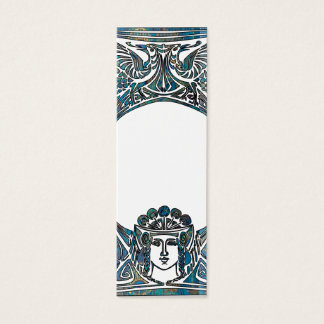 Cartes De Visite Signet Art Nouveau Dame et Oiseaux
