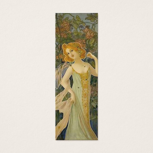 Cartes De Visite Signet Art nouveau femme (Devant)