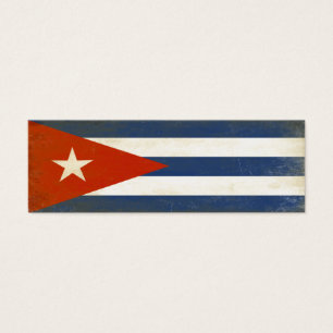 Cartes De Visite Signet avec le drapeau vintage affligé du Cuba