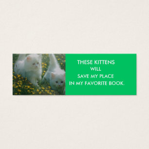 Cartes De Visite Signet blanc de chatons