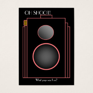Cartes De Visite Signet d'appareil-photo de Deco (parisien)
