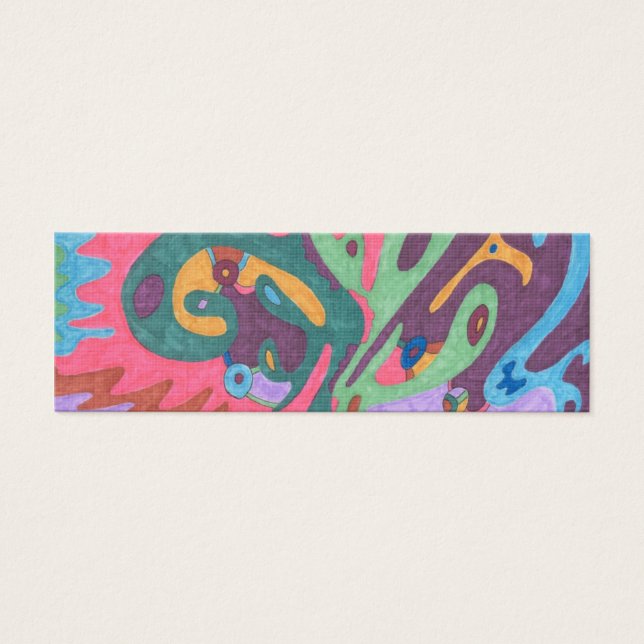 Cartes De Visite signet d'art Abstrait "As One" (Devant)
