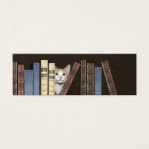 Cartes De Visite Signet de chat et de livres