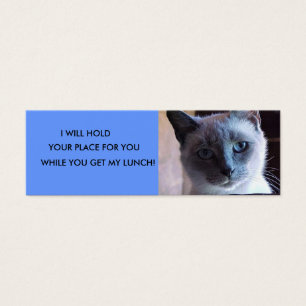 Cartes De Visite Signet de chat siamois