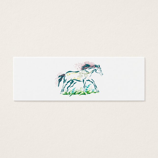 Cartes De Visite Signet de Cheval Fleur (Devant)