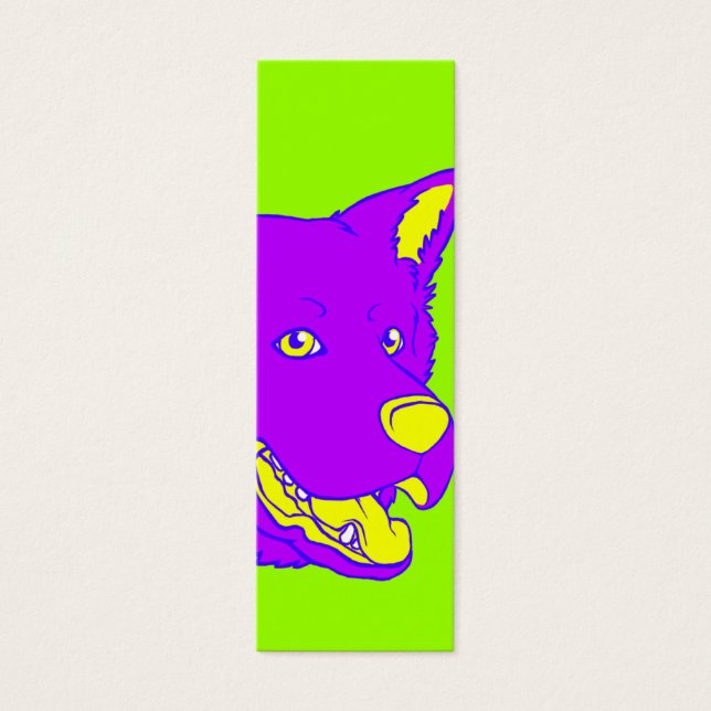 Cartes De Visite Signet de chien Neon (Devant)