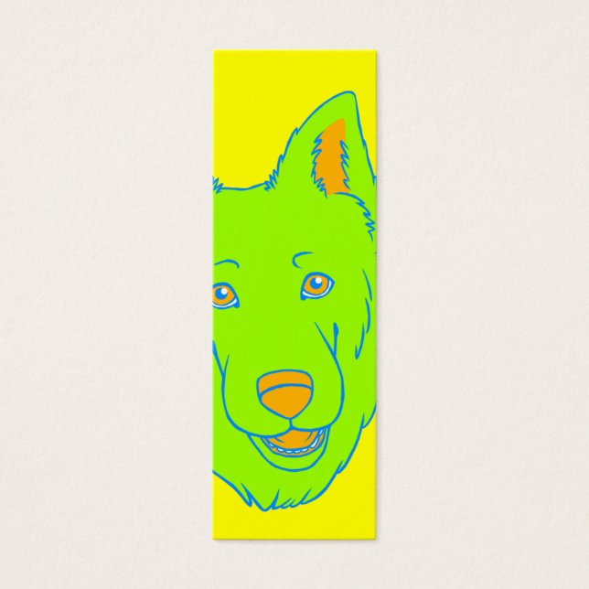 Cartes De Visite Signet de chien Neon (Devant)