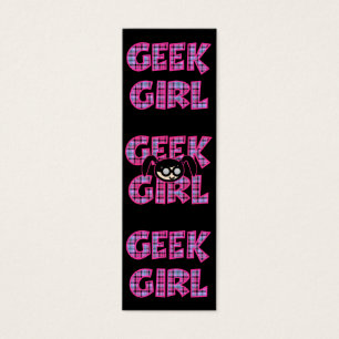 Cartes De Visite Signet de conception de fille Geek plaid