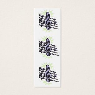 Cartes De Visite signet de design de note de musique à trois touche