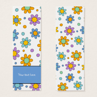 Cartes De Visite Signet de fleurs coloré mignon