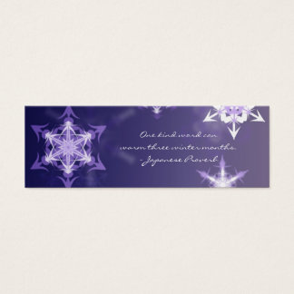 Cartes De Visite Signet de flocon de neige d'hiver inspirant avec d
