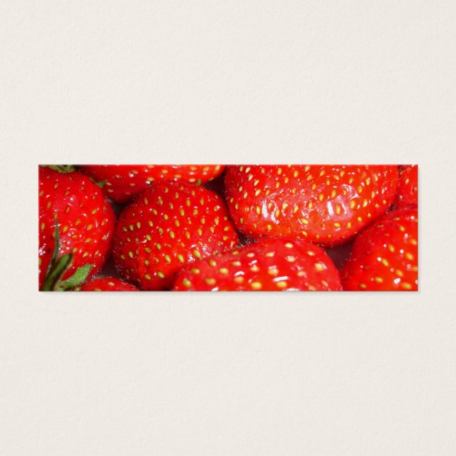 Cartes De Visite Signet de fraises (Devant)