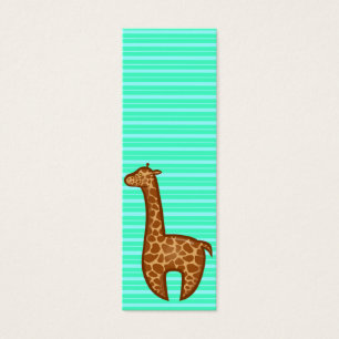 Cartes De Visite Signet de girafe de Chibi