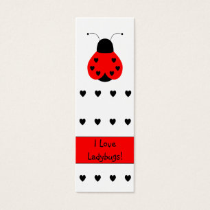 Cartes De Visite Signet de Ladybug au coeur mou