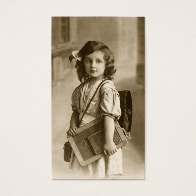 Cartes De Visite signet de l'école vintage (Devant)