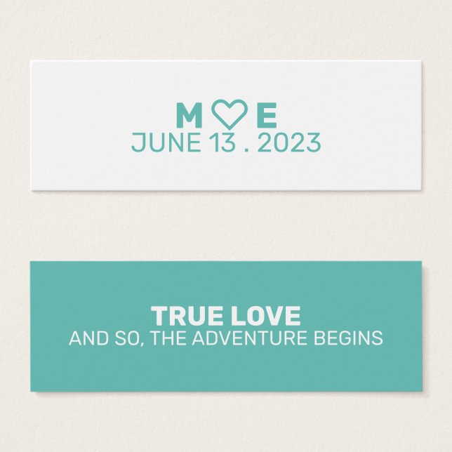 Cartes De Visite Signet de mariage préféré (Devant & derrière)