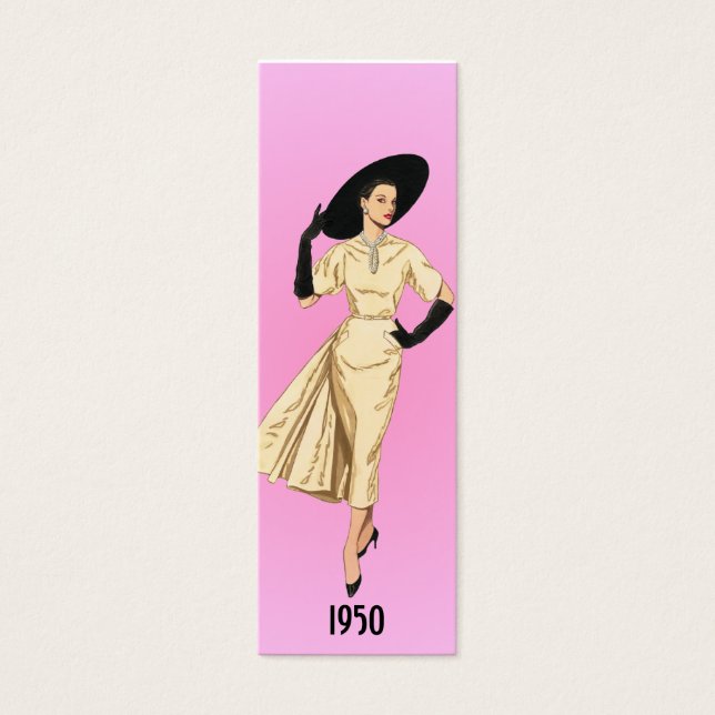Cartes De Visite signet de mode 1950 (Devant)