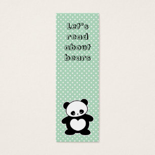 Cartes De Visite Signet de panda de Kawaii