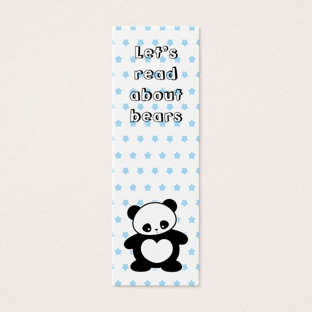 Cartes De Visite Signet de panda Kawaii (Devant)