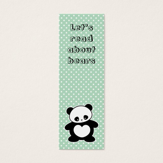 Cartes De Visite Signet de panda Kawaii (Devant)
