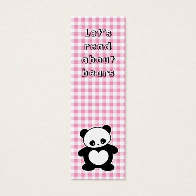 Cartes De Visite Signet de panda Kawaii (Devant)