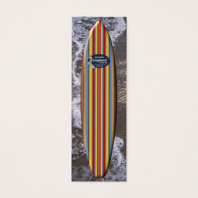 Cartes De Visite Signet de planches de surf du pipeline (Devant)