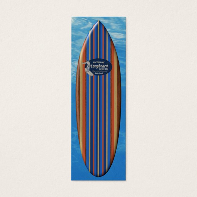 Cartes De Visite Signet de planches de surf du pipeline (Devant)