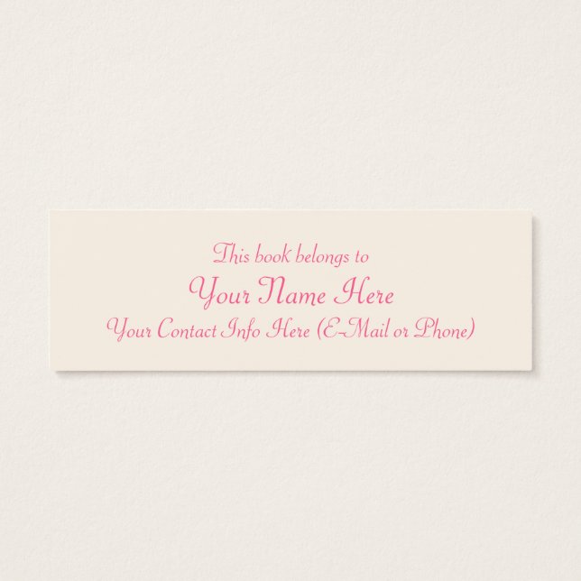 Cartes De Visite Signet de poussière de fée (Dos)