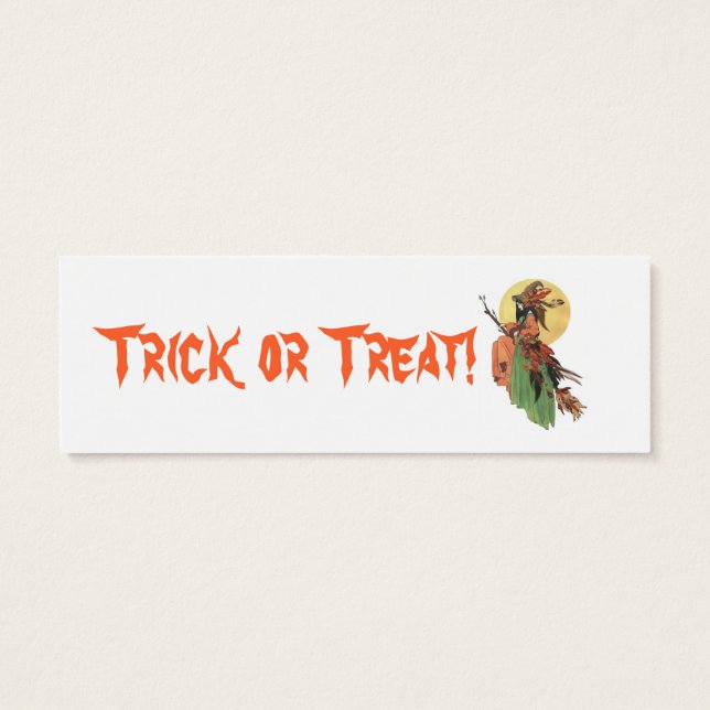 Cartes De Visite Signet de sorcière Halloween (Dos)