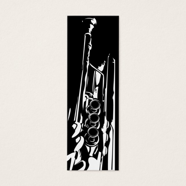 Cartes De Visite Signet de trompette de jazz (Devant)