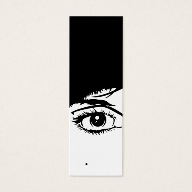 Cartes De Visite Signet de visage pour filles Abstraites (Devant)