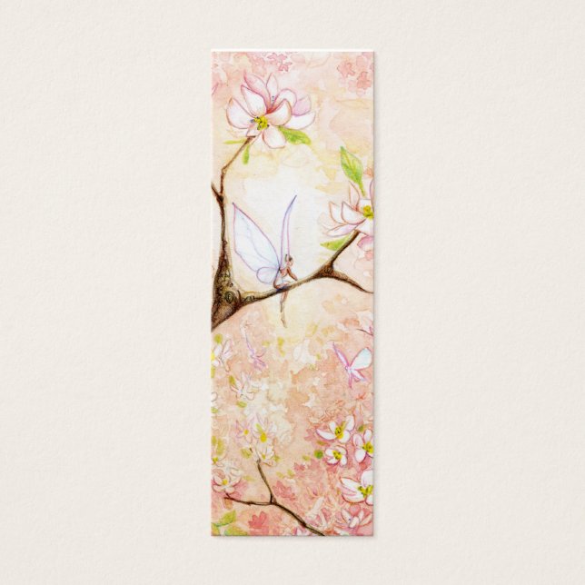 Cartes De Visite Signet de vue en fleurs roses (Devant)