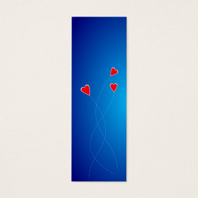 Cartes De Visite Signet des coeurs rouges (Devant)
