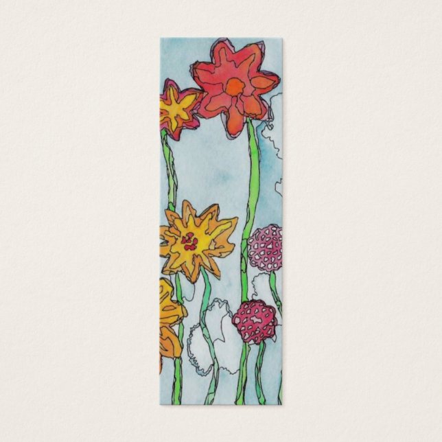 Cartes De Visite Signet des fleurs de printemps (Devant)