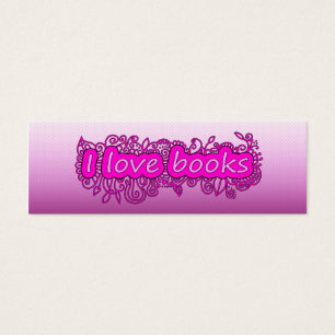 Cartes De Visite Signet - Doodle rose