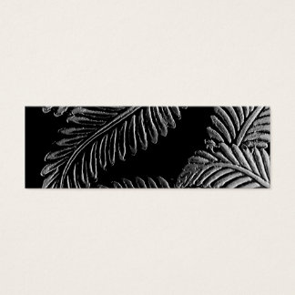 Cartes De Visite Signet Feuille noir et blanc